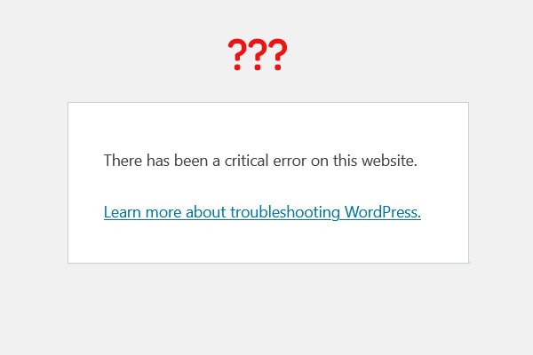 WordPress website error
