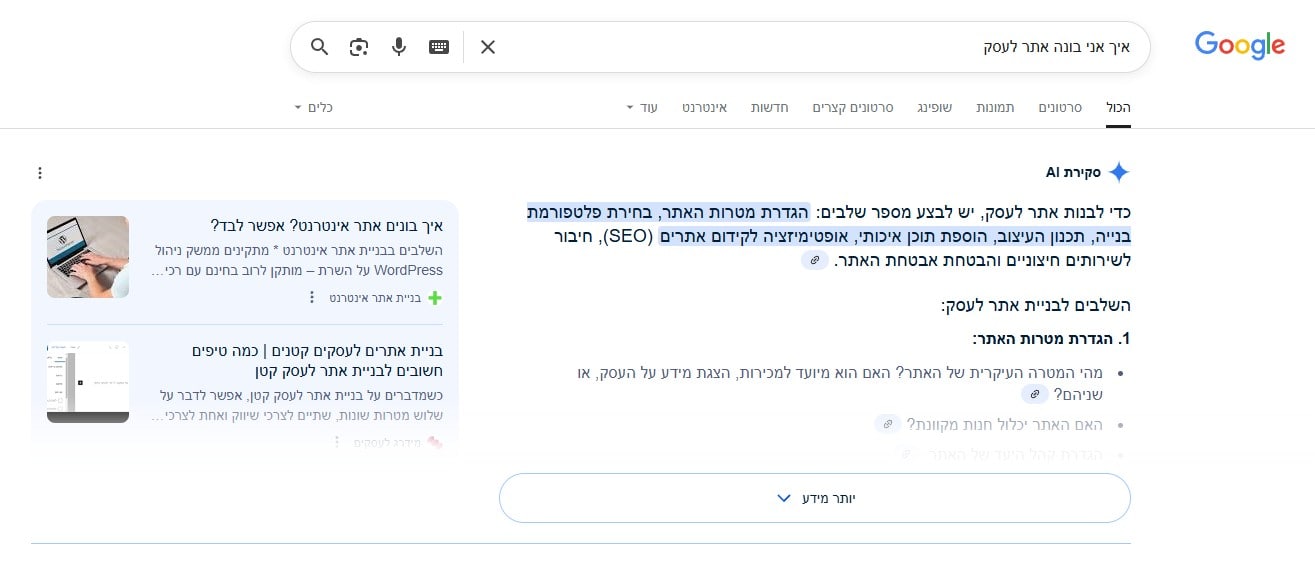 סקירת AI גוגל
