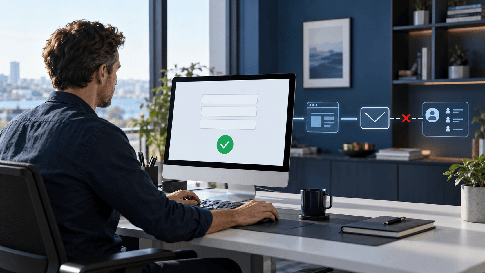 Contact form and interrupted lead journey
