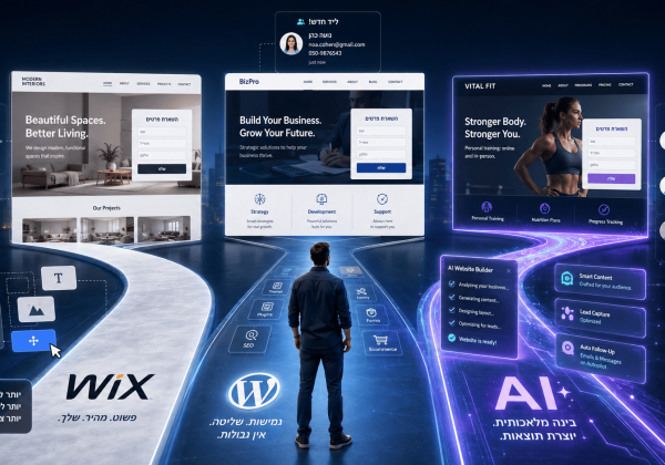 וורדפרס, Wix או אתר AI – מה באמת מתאים לעסק קטן?