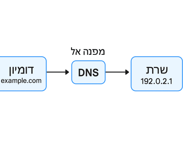 הפניית דומיין ורשומות DNS