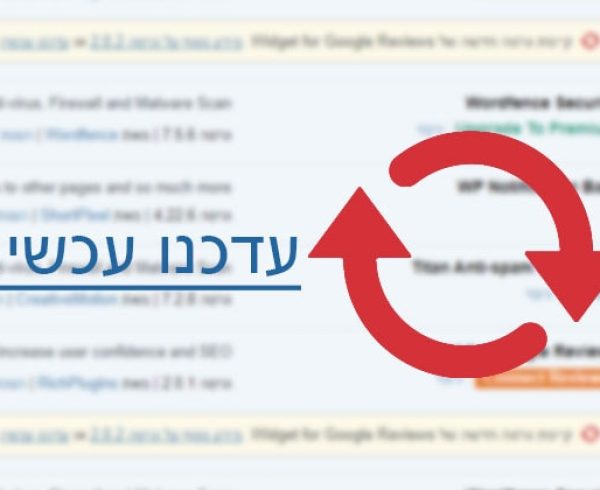 עדכון תוספים במערכת וורדפרס